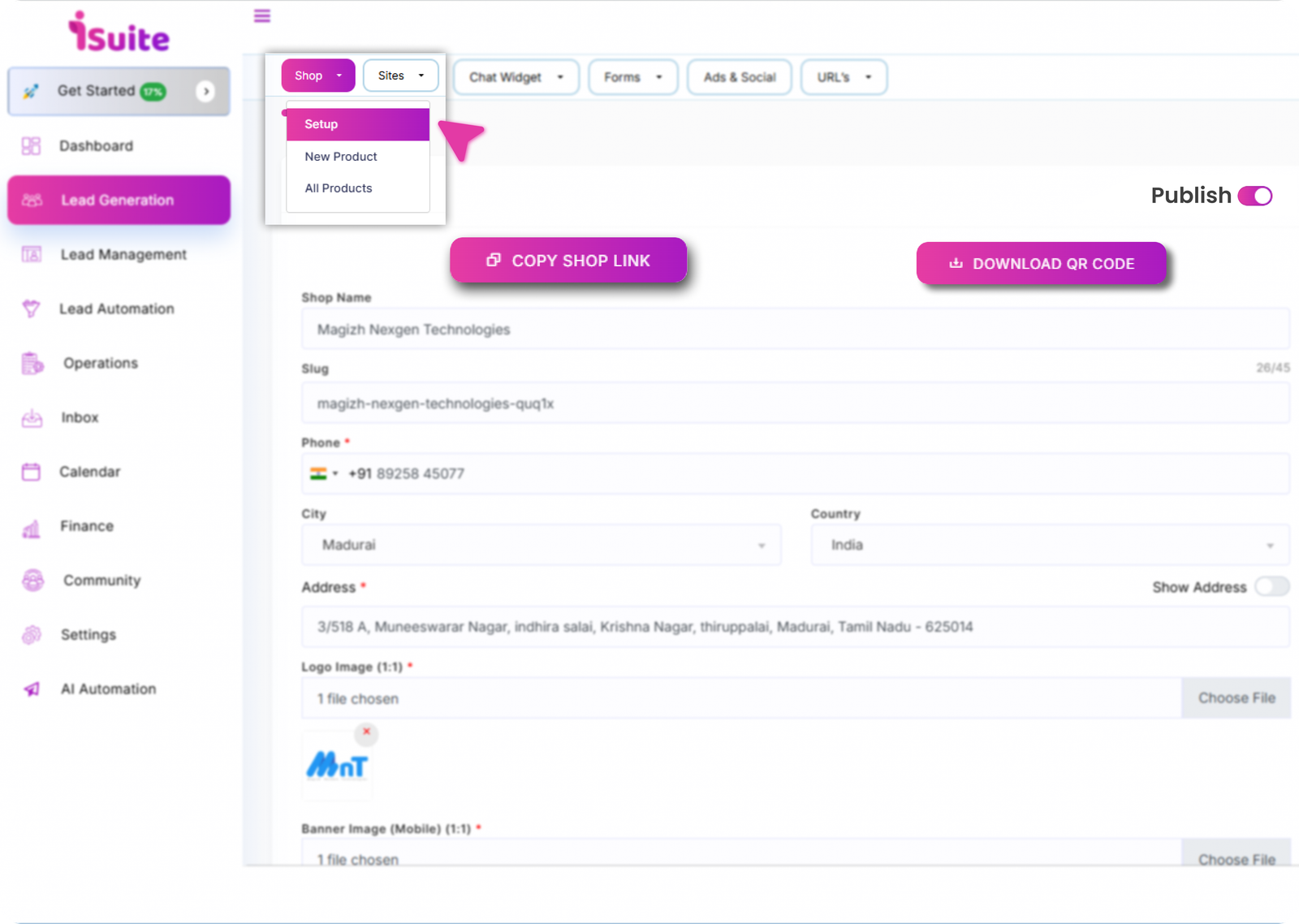 Website Builder & Shop